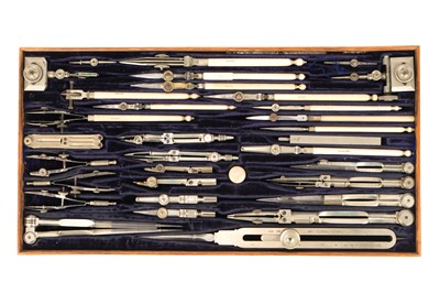 Lot 102 - A Large Case of Drawing Instruments by Harling