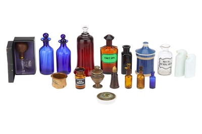 Lot 55 - A Collection of Apothecary & Chemists Bottles and Sundries