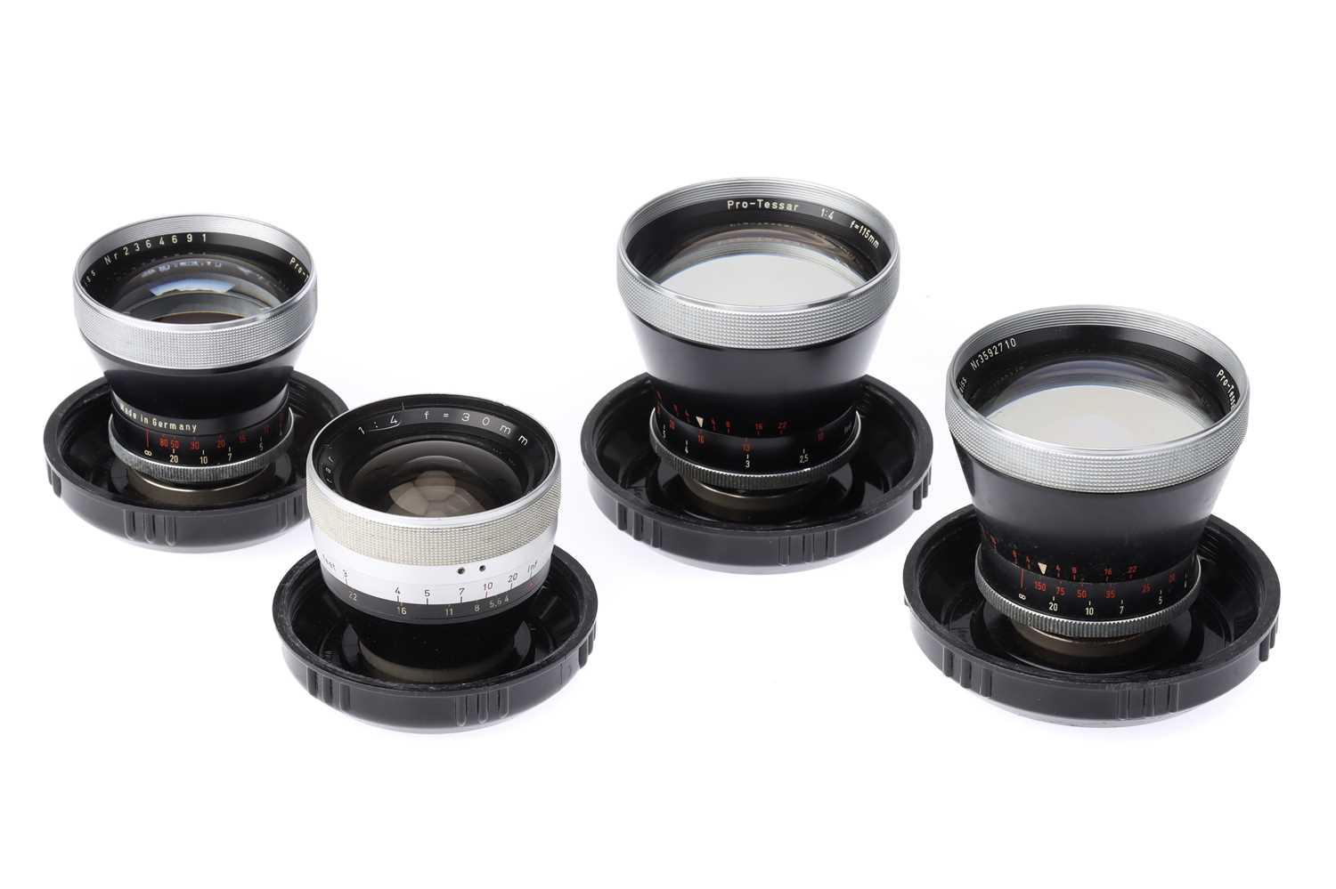 Lot 524 - A Selection of Four Zeiss ikon Lenses in Bubbles