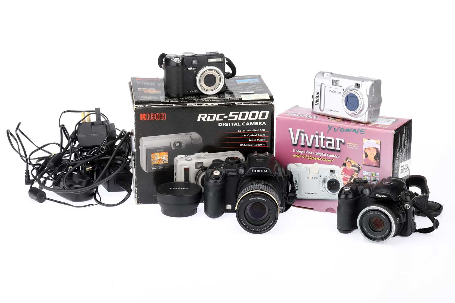 Lot 471 A Selection of Six Digital Cameras.