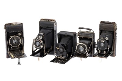 Lot 461 - A Selection of Five Folding Cameras