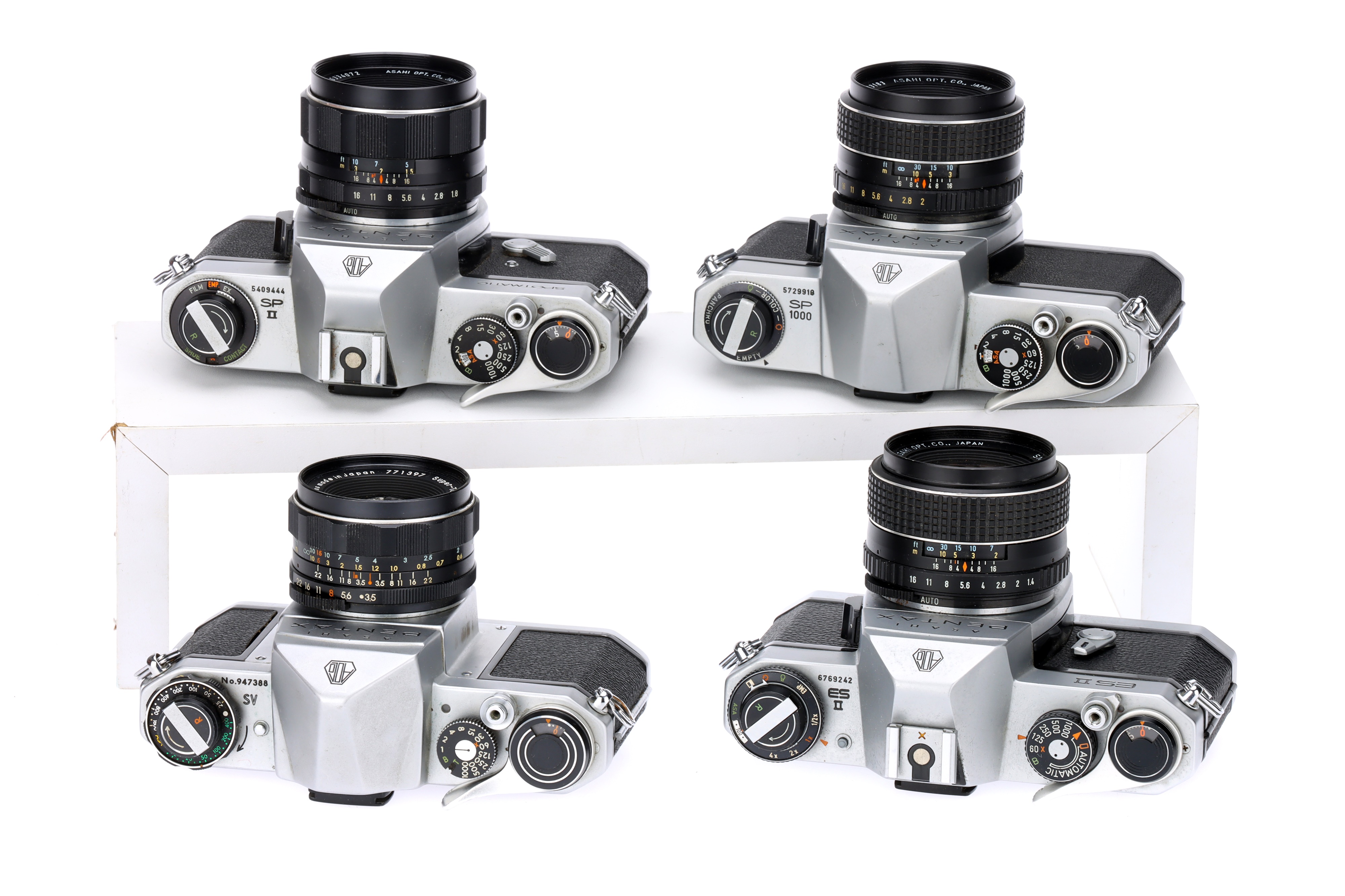 Lot 299 Four Asahi Pentax SLR Cameras,