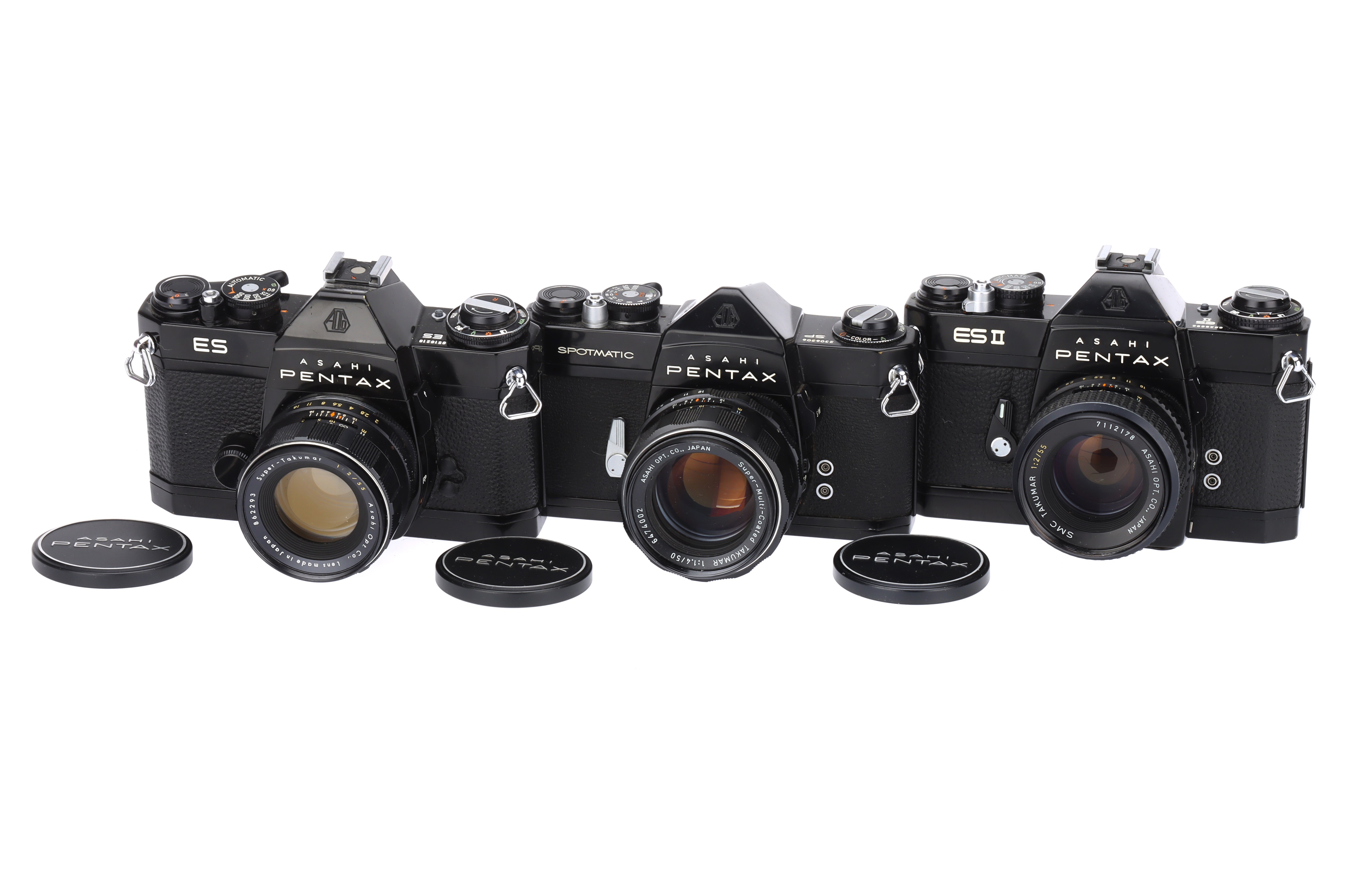 Lot 300 - Three Asahi Pentax SLR Cameras,