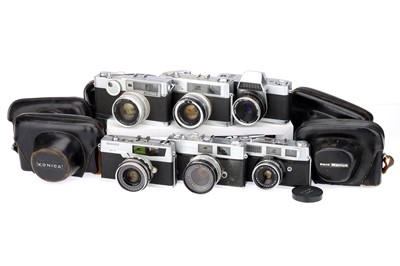 Lot 185 - A Selection of Six 35mm Rangefinder Cameras