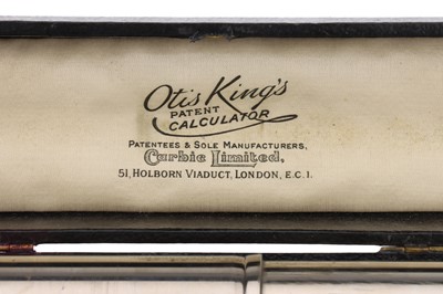 Lot 216 - An Early Otis King Type A Cylindrical Slide Rule