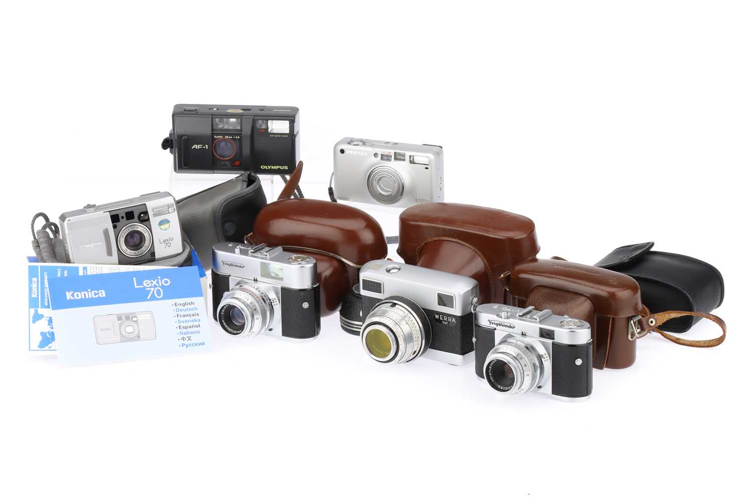 Lot 176 A Group of Six 35mm Viewfinder Film Cameras