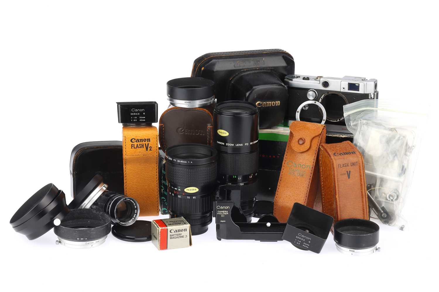 Lot 257 - Canon Lenses and Camera Parts