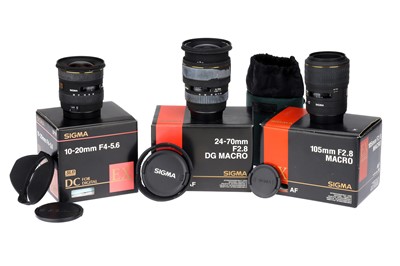 Lot 255 - Three Sigma Lenses - Canon EF Mount