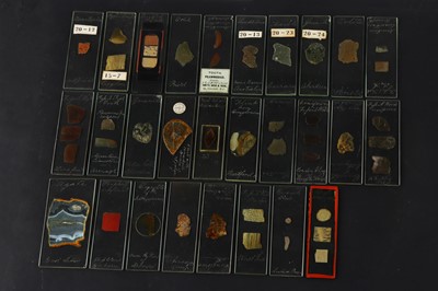 Lot 262 - A Fine Collection of 28 Early Rock Section Microscope Slides