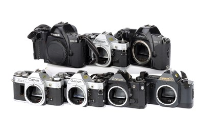 Lot 193 - A Selection of Canon 35mm SLR Cameras for Parts/Repair