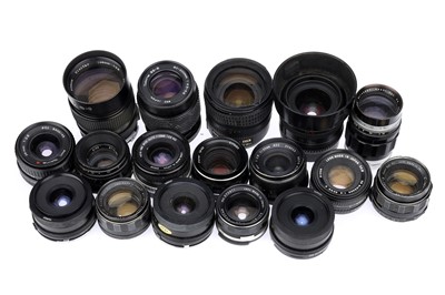 Lot 195 - A Selection of Various 35mm SLR Camera Lenses