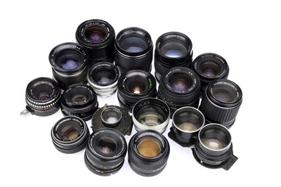 Lot 196 - A Selection of Various 35mm SLR Camera Lenses