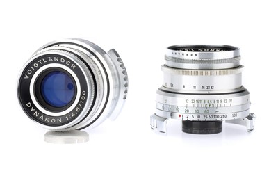 Lot 512 - Two Voigtlander Dynaron f/4 100mm Lenses