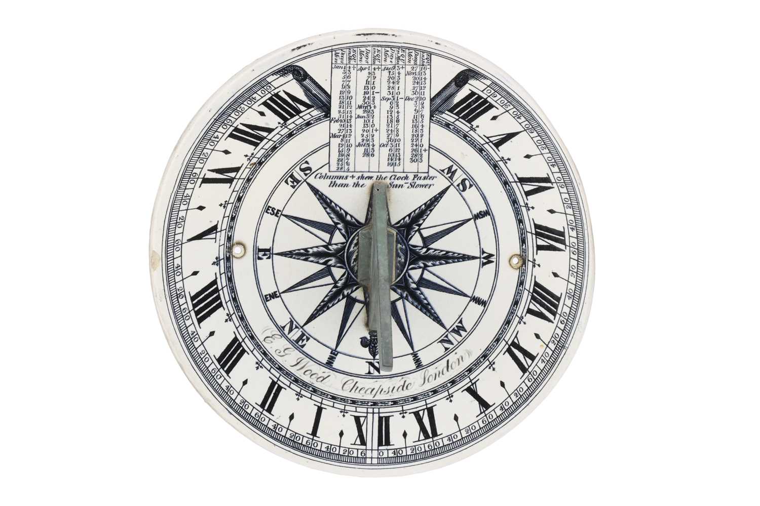 Lot 294 - An Unusual Ceramic Sundial by E G Wood
