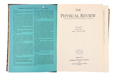 Lot 338 - Richard Feynman, Atomic Theory, 1954