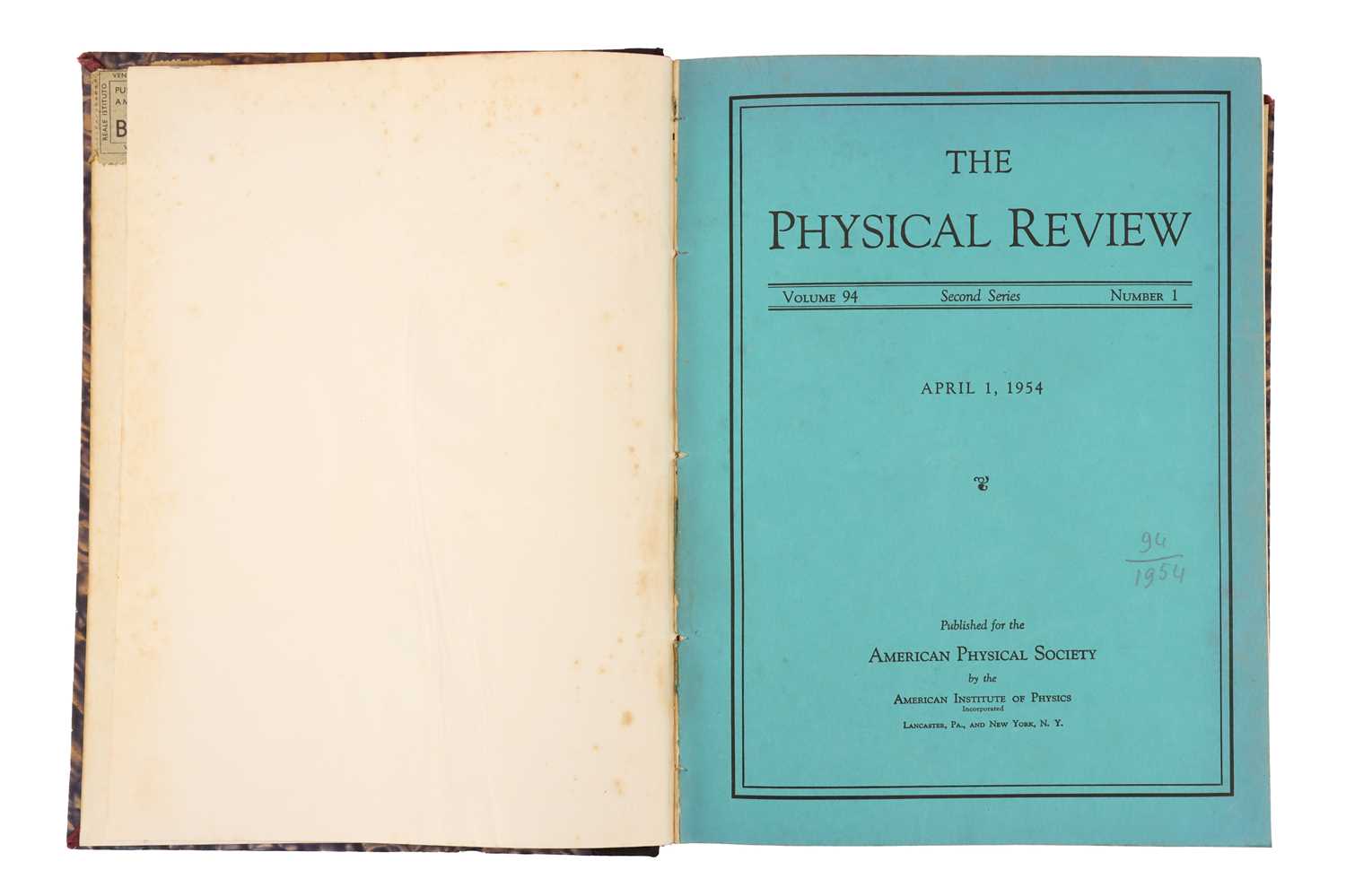 Lot 338 - Richard Feynman, Atomic Theory, 1954