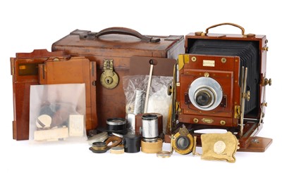 Lot 545 - An Ensign Sanderson Regular Half Plate Mahogany Field Camera Body