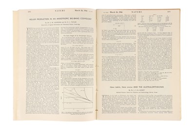 Lot 67 - Stephen Hawking, Helium Production in an Anisotropic Big-Bang Cosmology