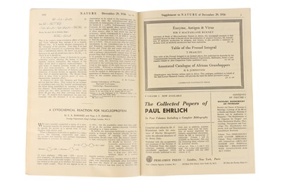 Lot 341 - Collection of Papers In Journals By Nobel Prize Winners