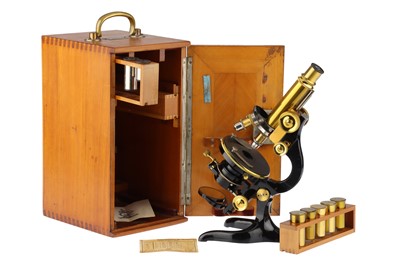 Lot 235 - A Leitz Microscope Retailed in St, Petersburg, Russia