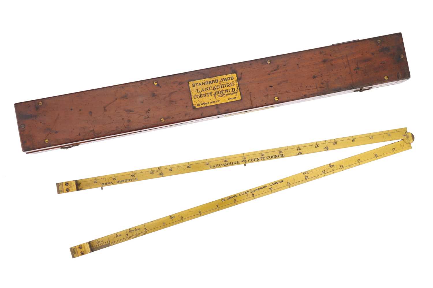 Lot 222 - Custom Officers Folding Yard Measure