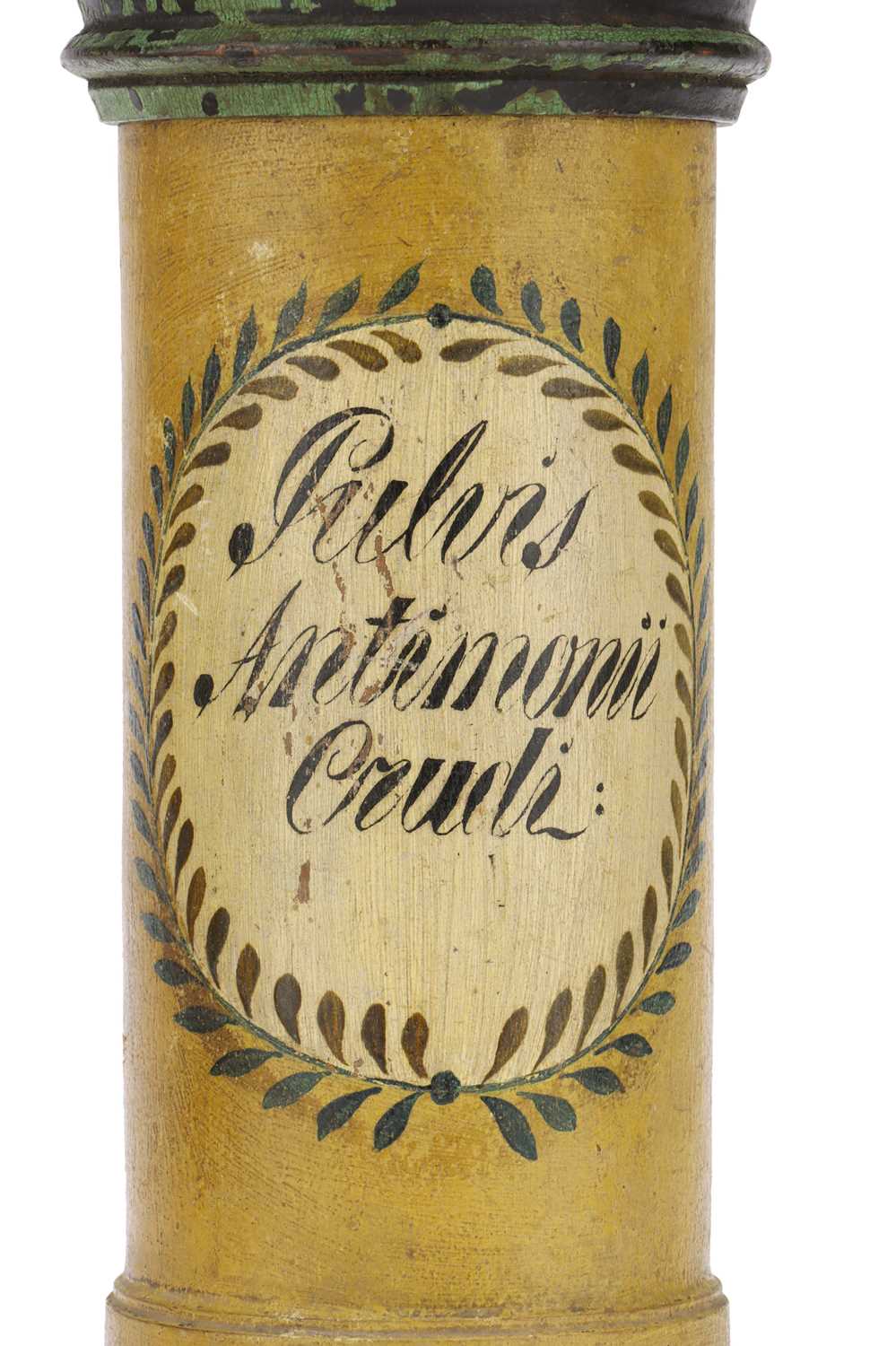 Lot 35 Five German Wooden Apothecary Jars,