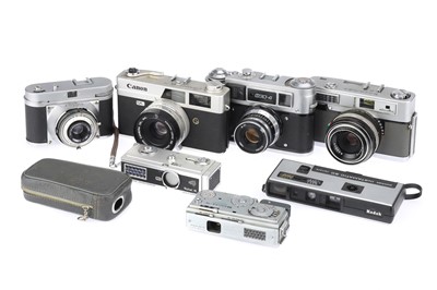 Lot 445 - A Selection of 35mm and Subminiature Film Cameras