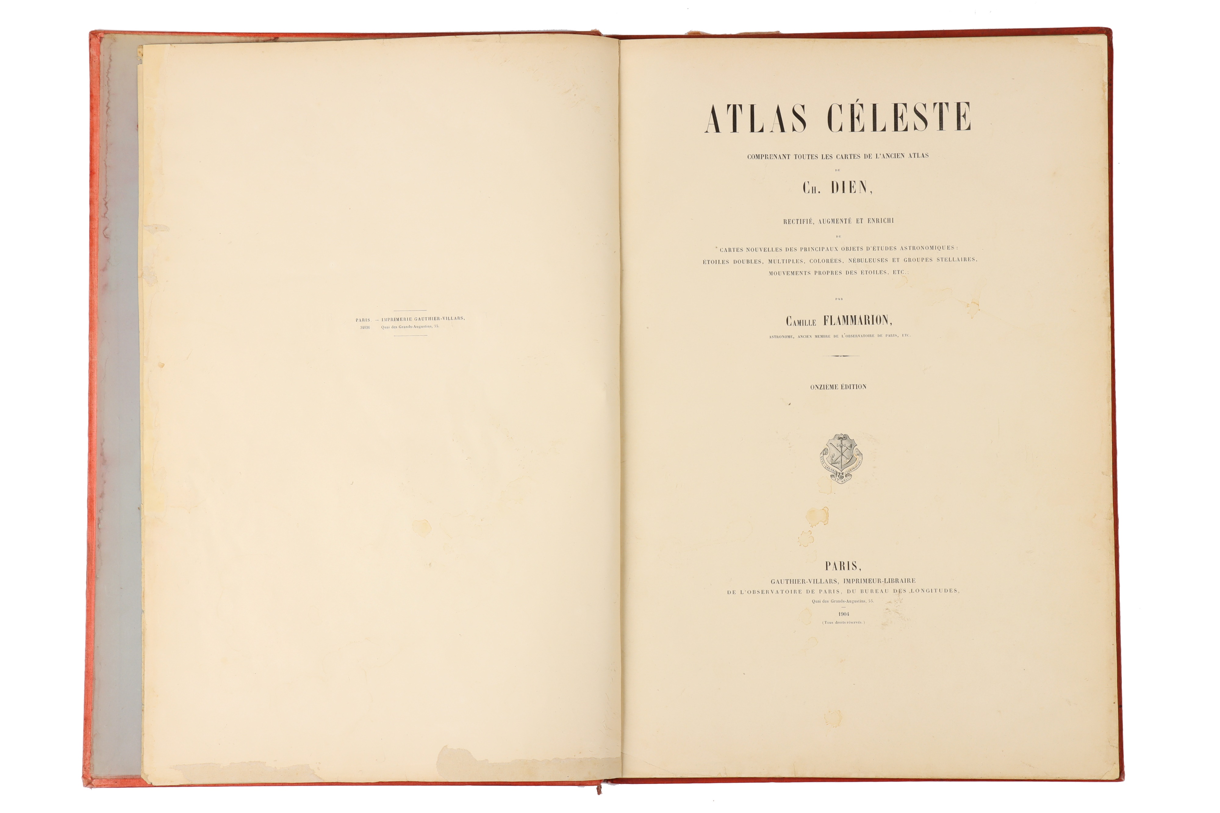 Lot 415 - Camille Flammarion, Atlas Celeste