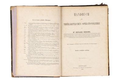 Lot 368 - Eduard Hering, Handbuch Der Thierarztlichen Operationslehre