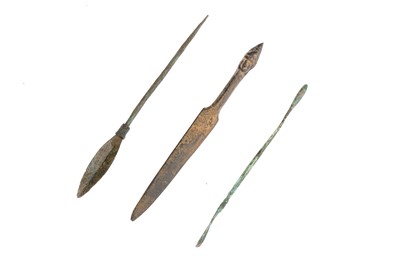 Lot 722 - Three Roman Bronze Implements