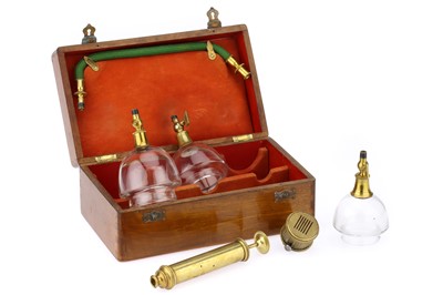 Lot 742 - Medical, A Pneumatic Cupping Set by Charriere