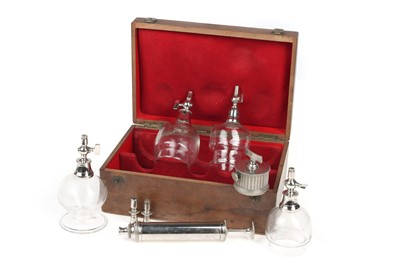 Lot 743 - A French Pneumatic Cupping Set