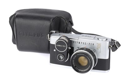 Lot 168 - An Olympus Pen F 35mm Half Frame SLR Camera