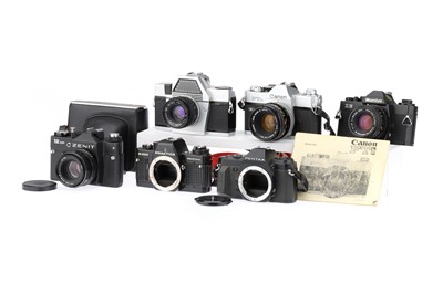 Lot 159 - A Selection of SLR 35mm Film Cameras