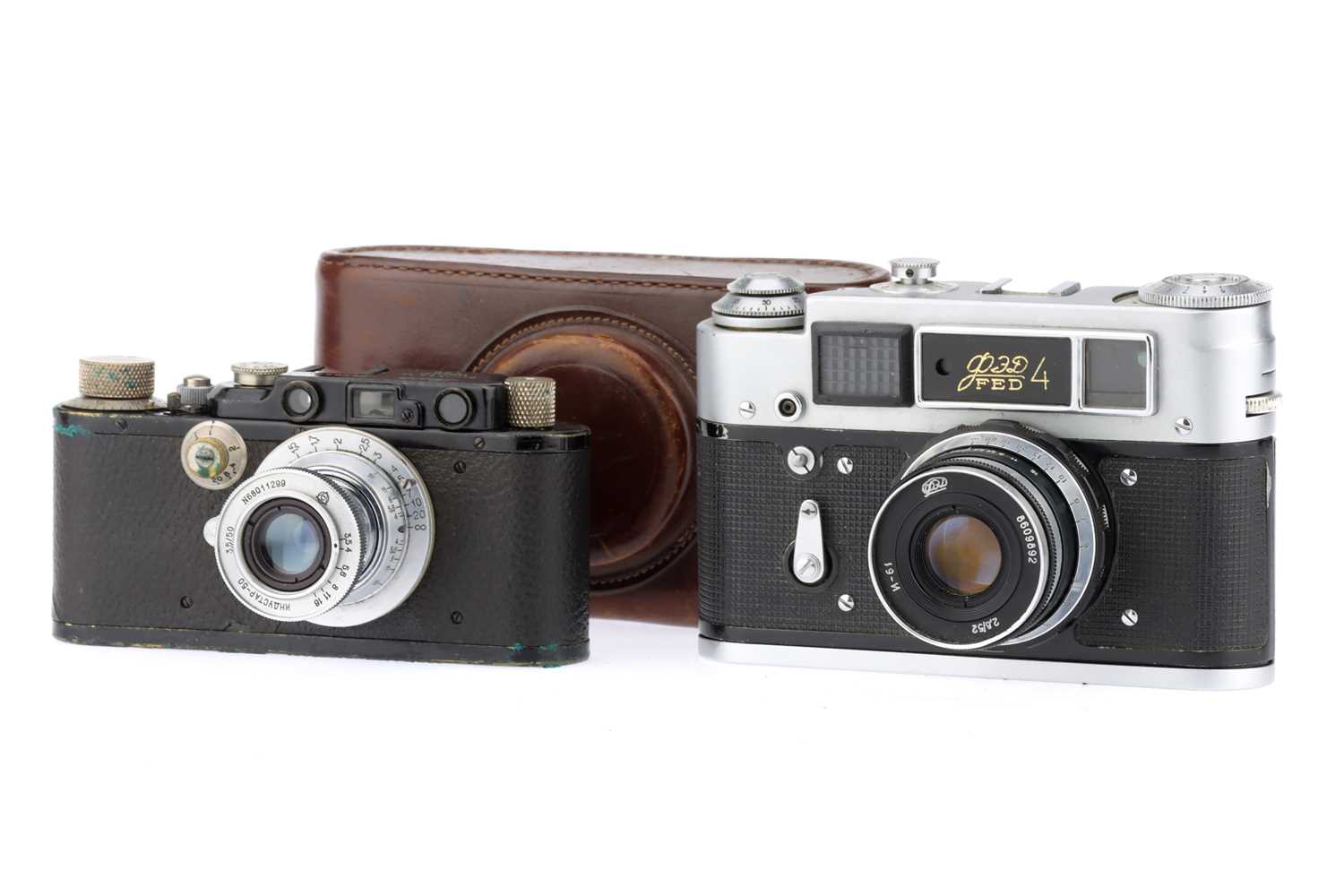 Lot 105 - A Leica III Copy and FED 4 35mm Rangefinder Cameras