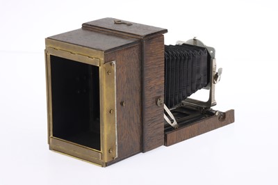 Lot 550 - A Home Made Wooden Folding Bed Camera