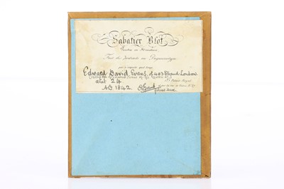 Lot 674 - SABATIER BLOT (1801-1881), Edward David Evans,   Daguerreotype Dated 1842