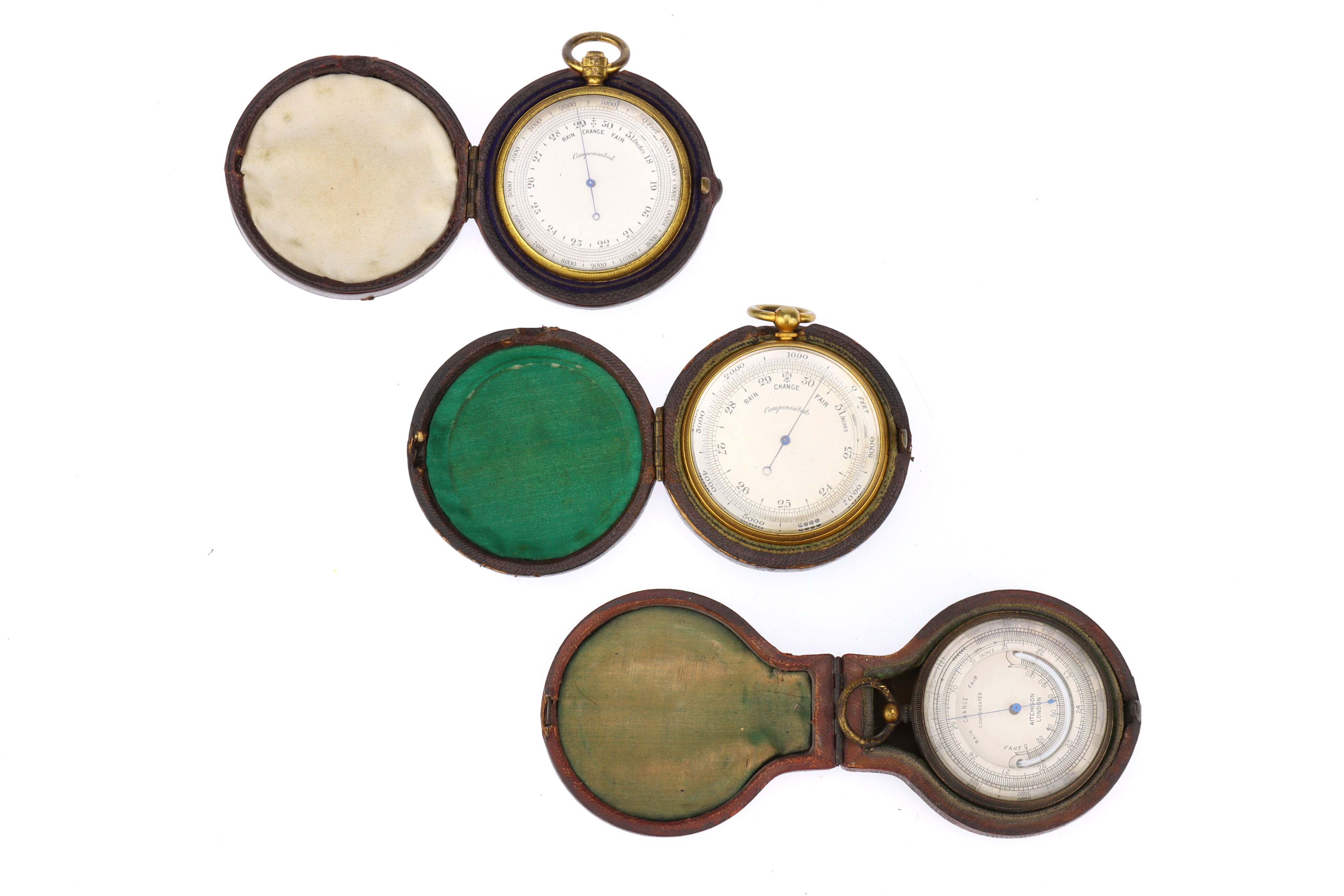 Lot 774 - Three Pocket Barometers,