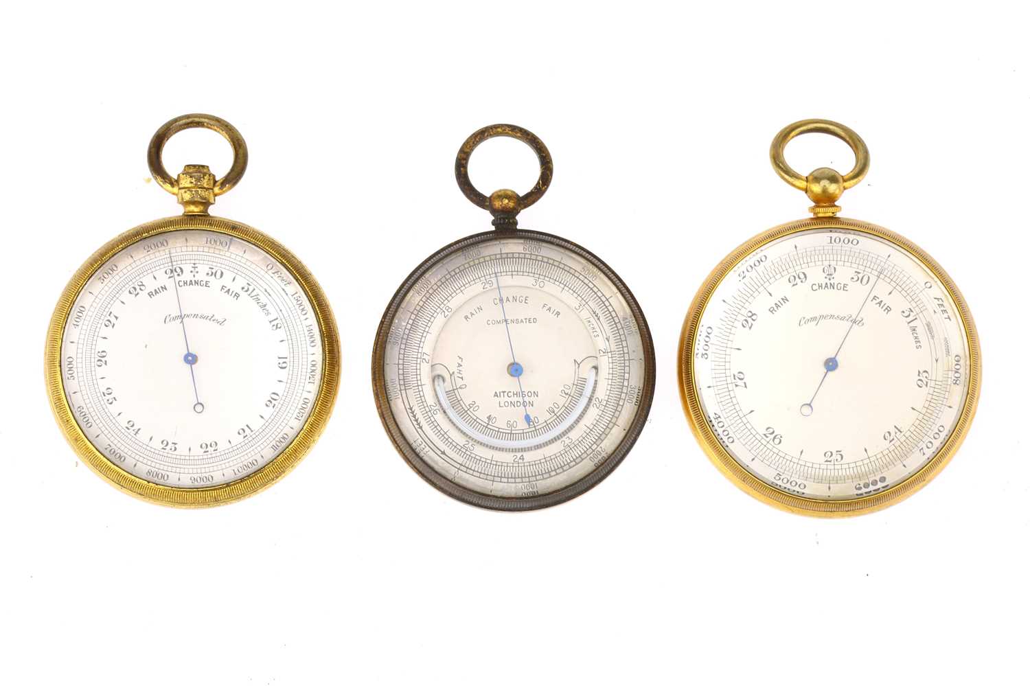 Lot 774 Three Pocket Barometers,