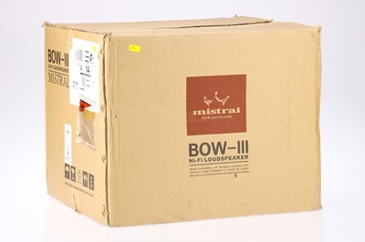 Lot 918 - Mistral Bow-III Bookshelf speakers, & Stands