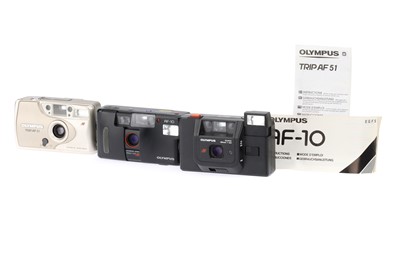 Lot 297 - Three Olympus 35mm Compact Cameras