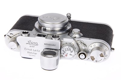 Lot 38 - A Leica IIIf 'Sharkskin' Rangefinder Camera