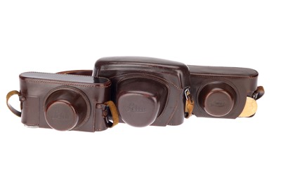 Lot 92 - Three Leica Leather Ever Ready Camera Cases