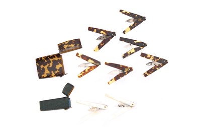 Lot 198 - Tortoiseshell and Sharkskin Lancet Cases