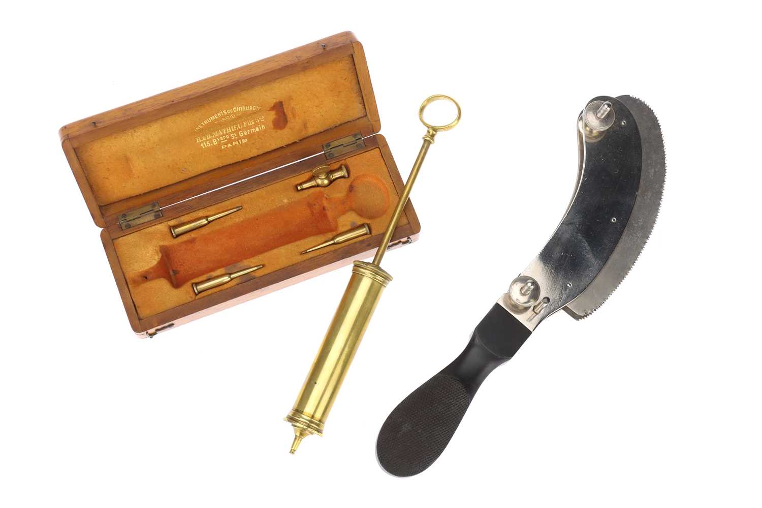 Lot 233 - A Double Rachitome and Embalming Set,