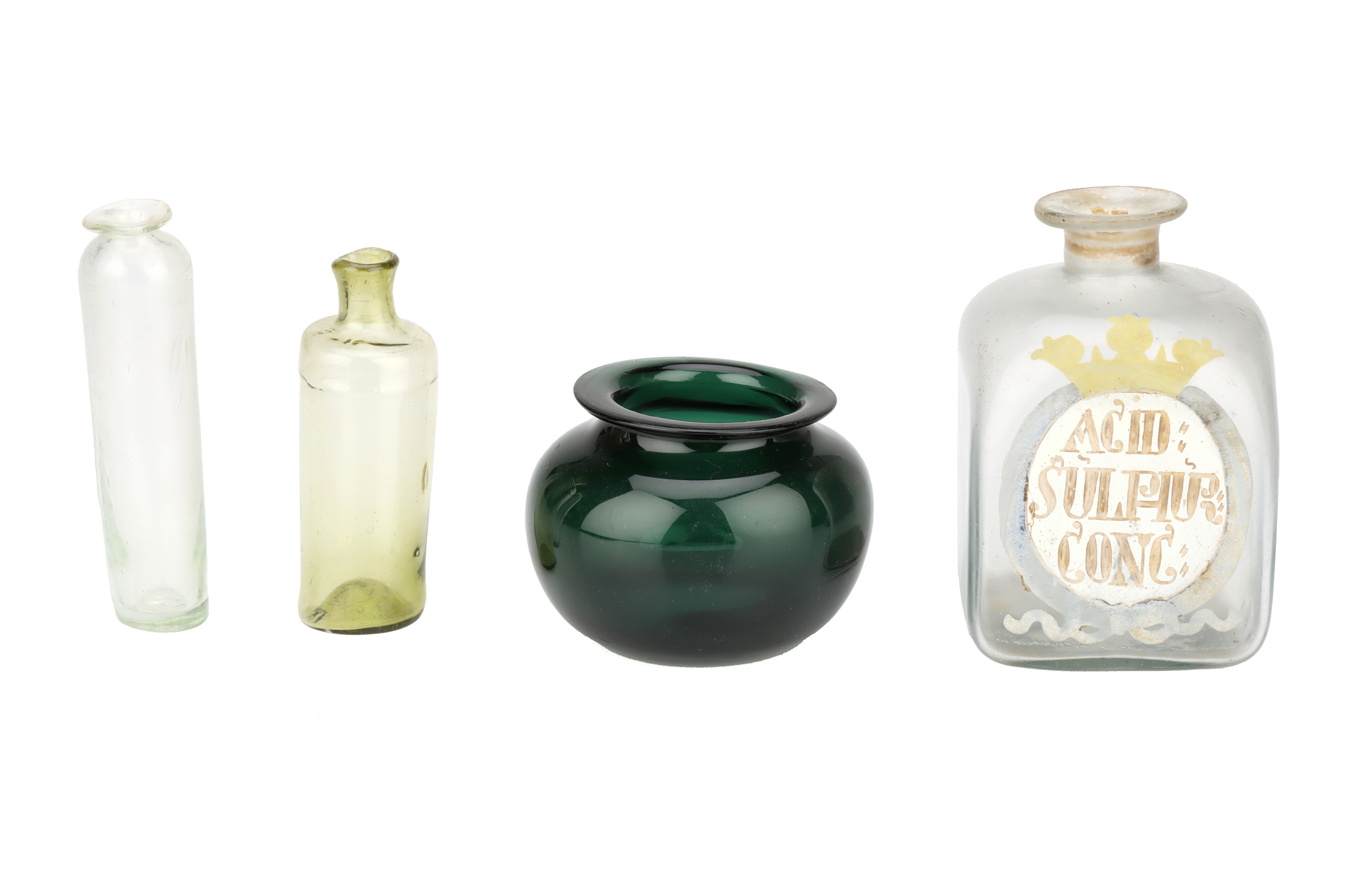 Lot 180 - A Leech Jar and Other Early Glassware,