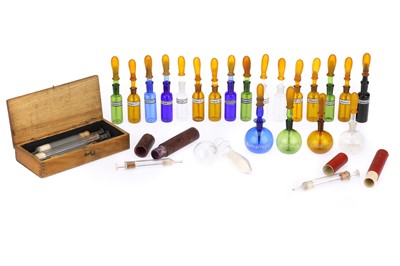 Lot 213 - Medical, A Collection of Ophthalmic Droppers, Bottles, Pipettes