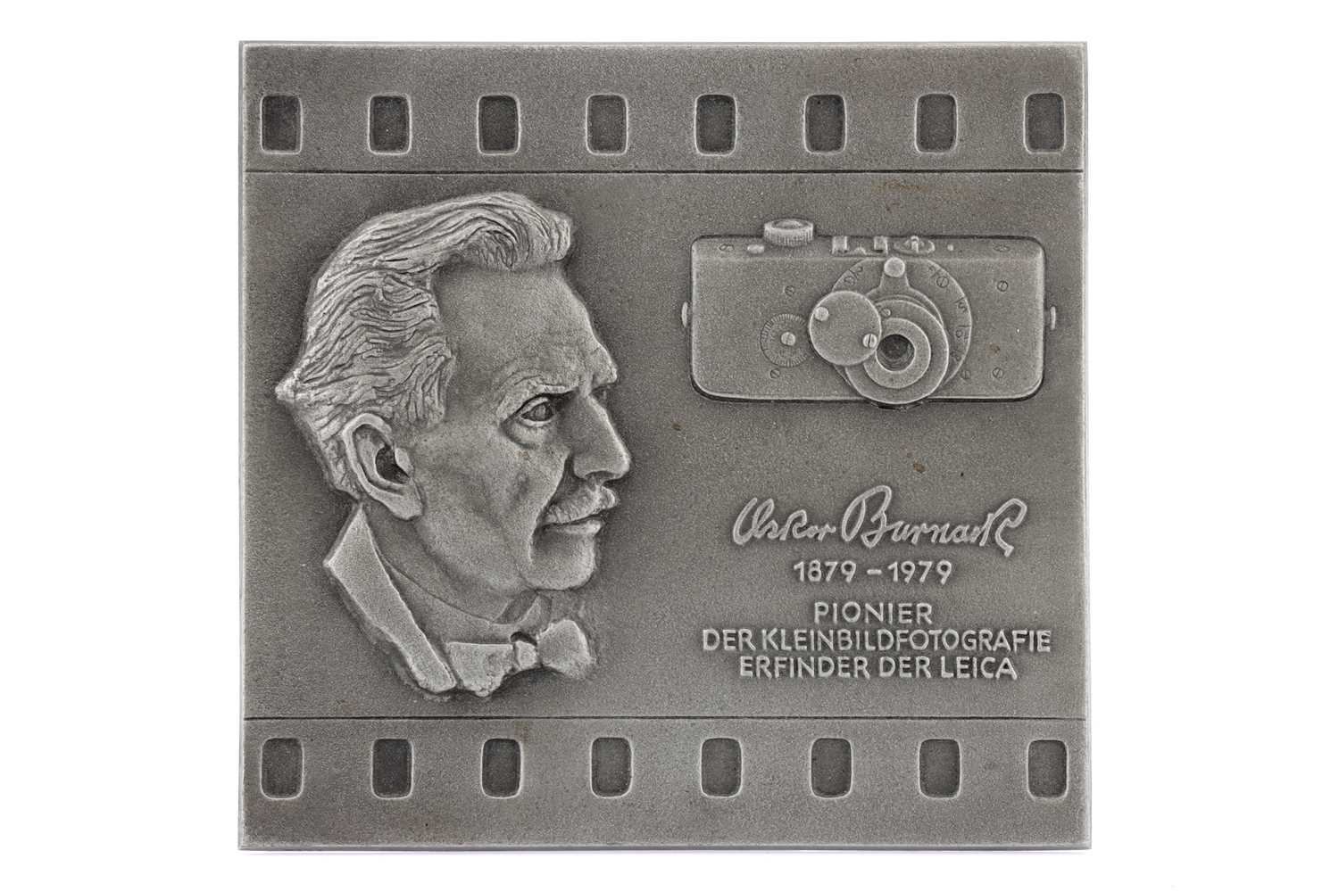 Lot 574 - An Oskar Barnack 100th Anniversary Commemorative Plaque