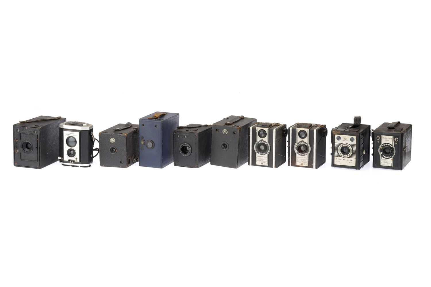 Lot 741 - A Mixed Selection of British Box Cameras,