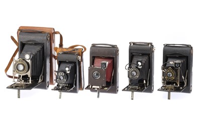 Lot 752 - A Selection of Five Kodak Folding Cameras